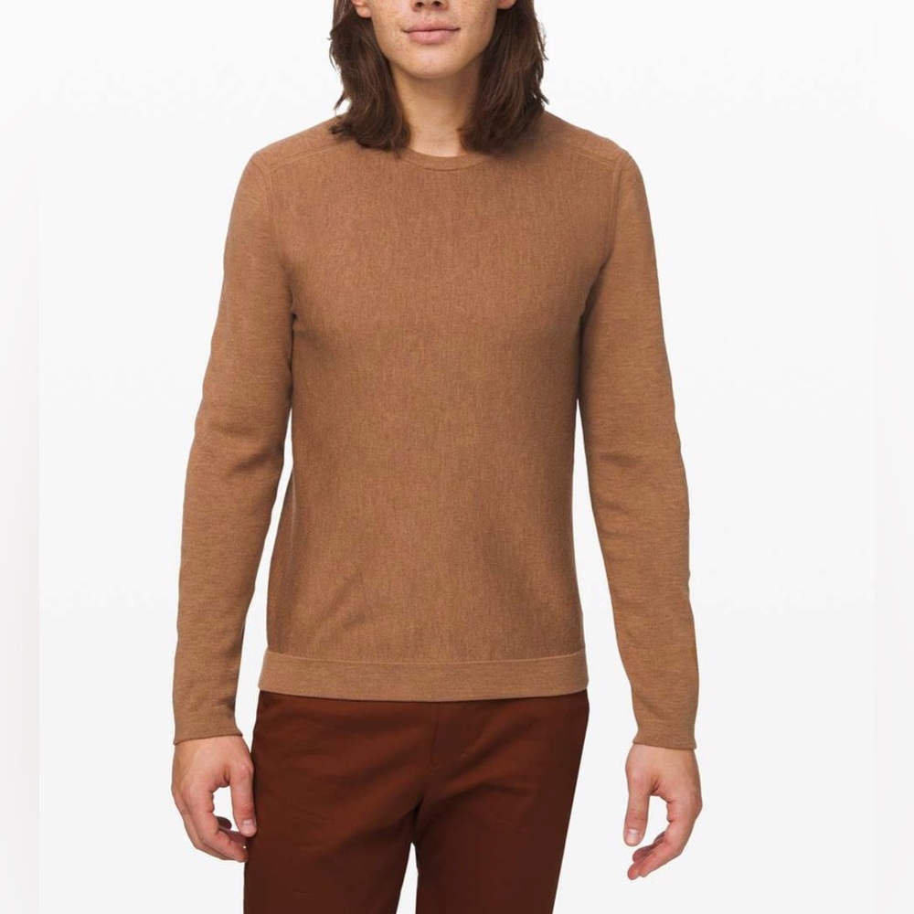 LULULEMON Alpine Air Crew Merino Wool Live In Practice Sweater Bark Men’s Medium